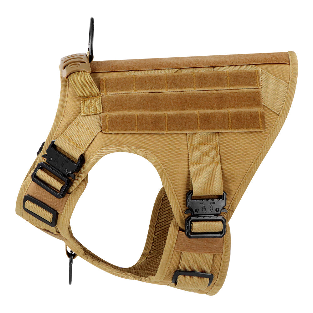 NEW All Metal MiddlePet   Tactical No-Pull Dog Harness with 4 Metal Buckles & Reinforced Front D-Ring