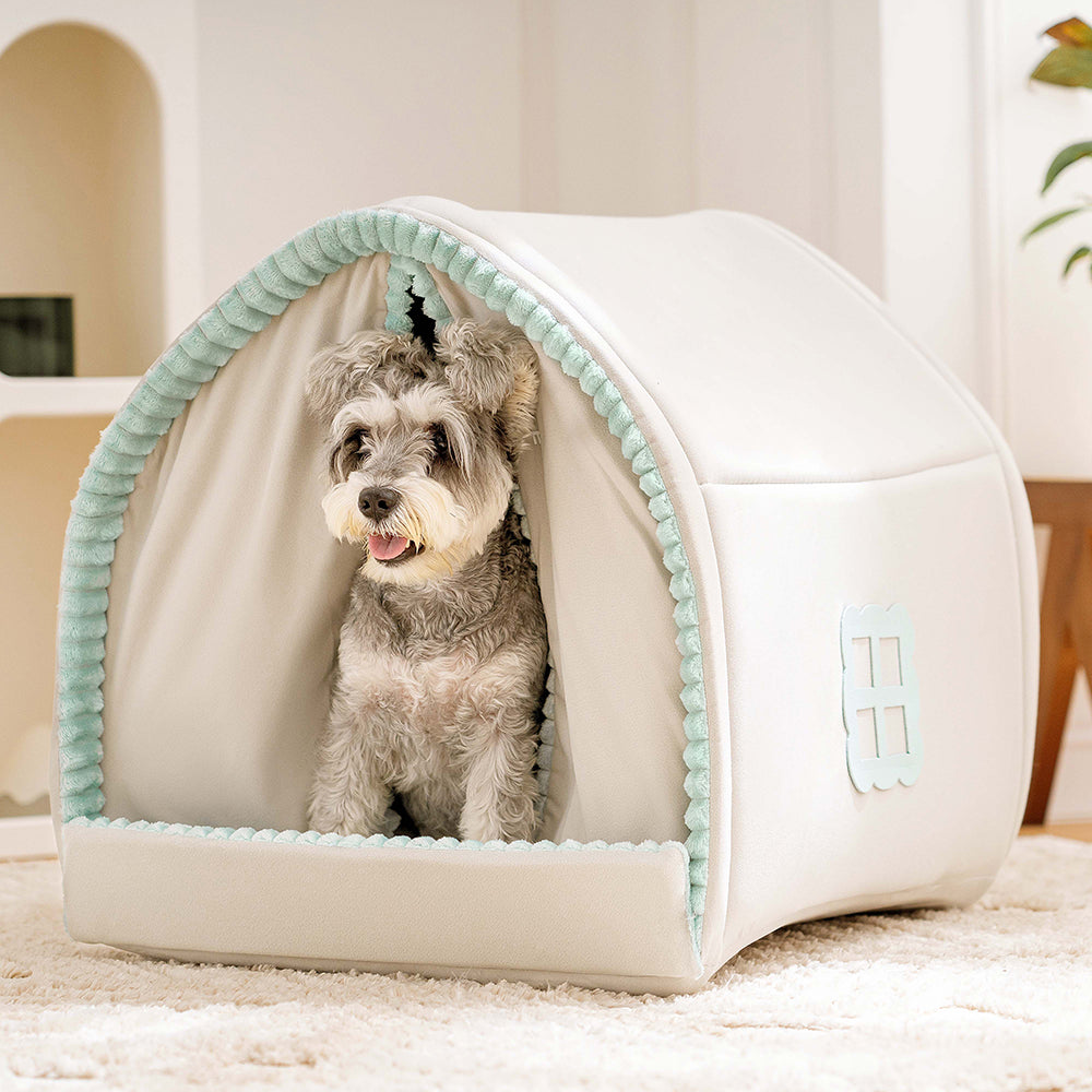 Middlepet™ - Dog House Bed with Double Curtains - MP