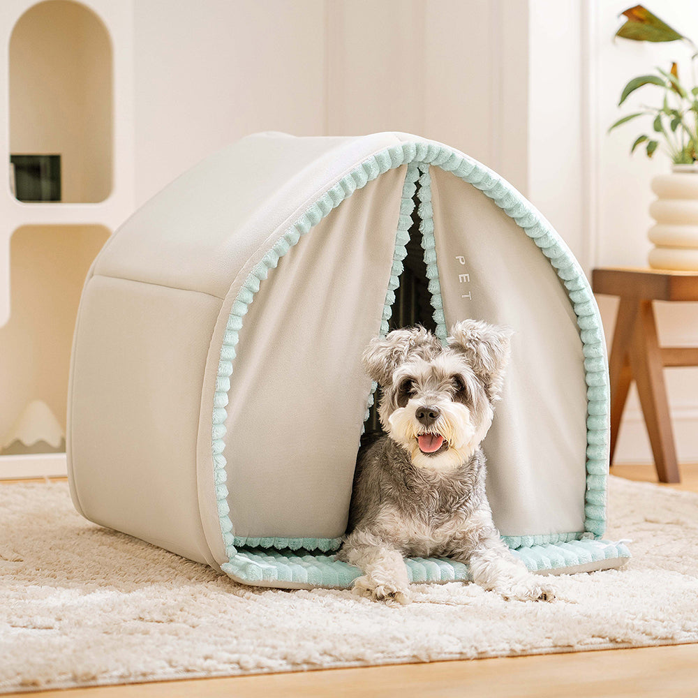 Middlepet™ - Dog House Bed with Double Curtains - MP