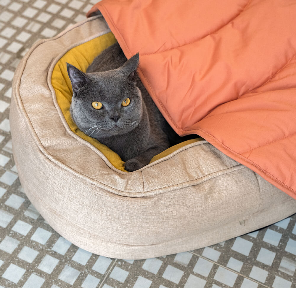 Pet bed Leaf print  - lounge rug Middlepet™