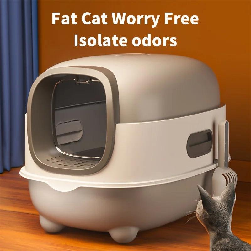 🐾 Middlepet™ Enclosed Cat Litter Box Large: Spacious, Private, and Odor-Free!