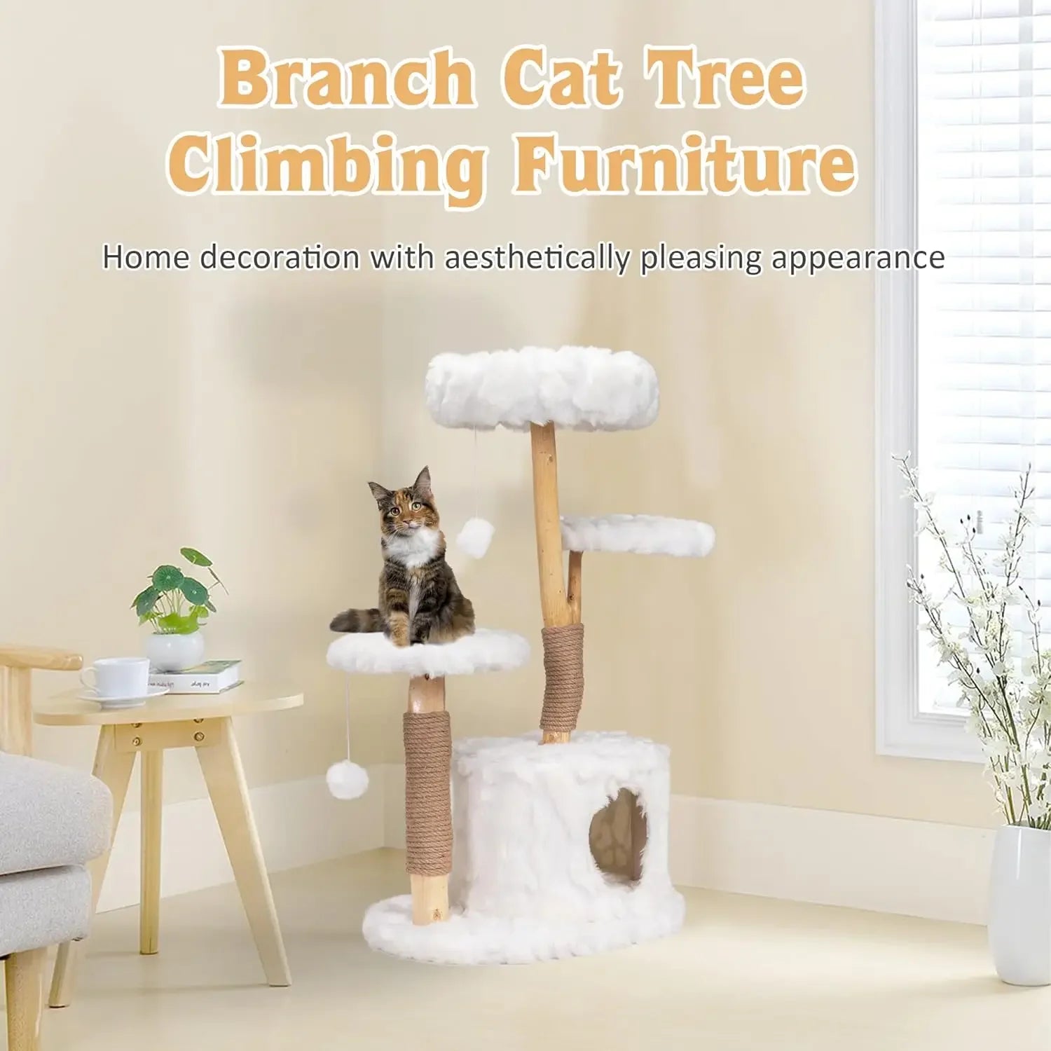 Middlepet™ Modern Cat Tree Activity Center - Stylish and Durable Cat Tower with Scratching Posts and Cozy Condo