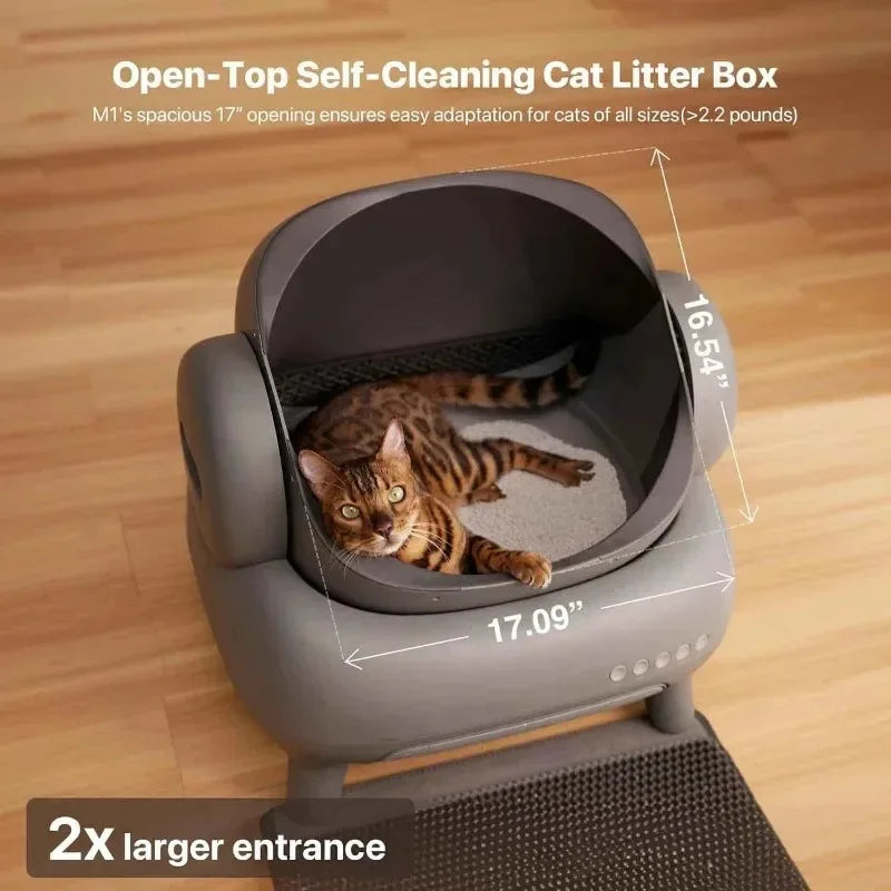 Middlepet™ M1 Open-Top Self-Cleaning Cat Litter Box