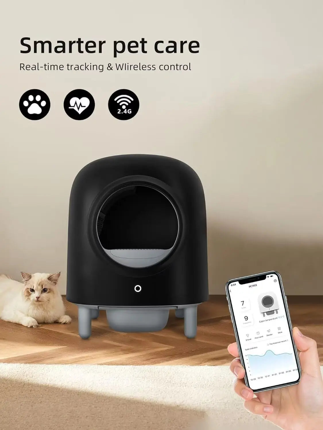 Middlepet™ Automatic Self-Cleaning Cat Litter Box