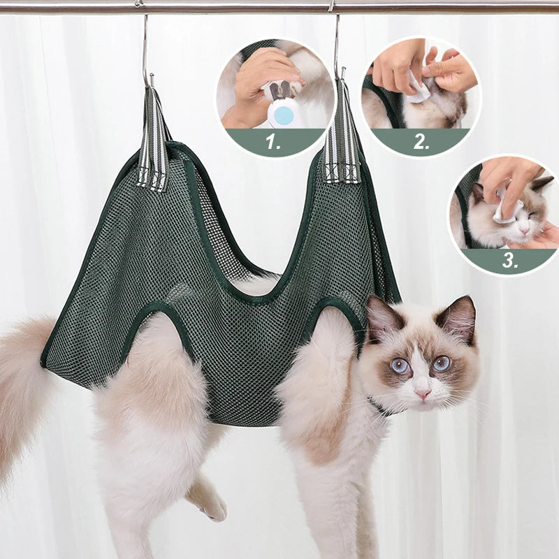 Middlepet™ Cat Grooming Hammock - The Perfect Assistant for Stress-Free Grooming! 🐾