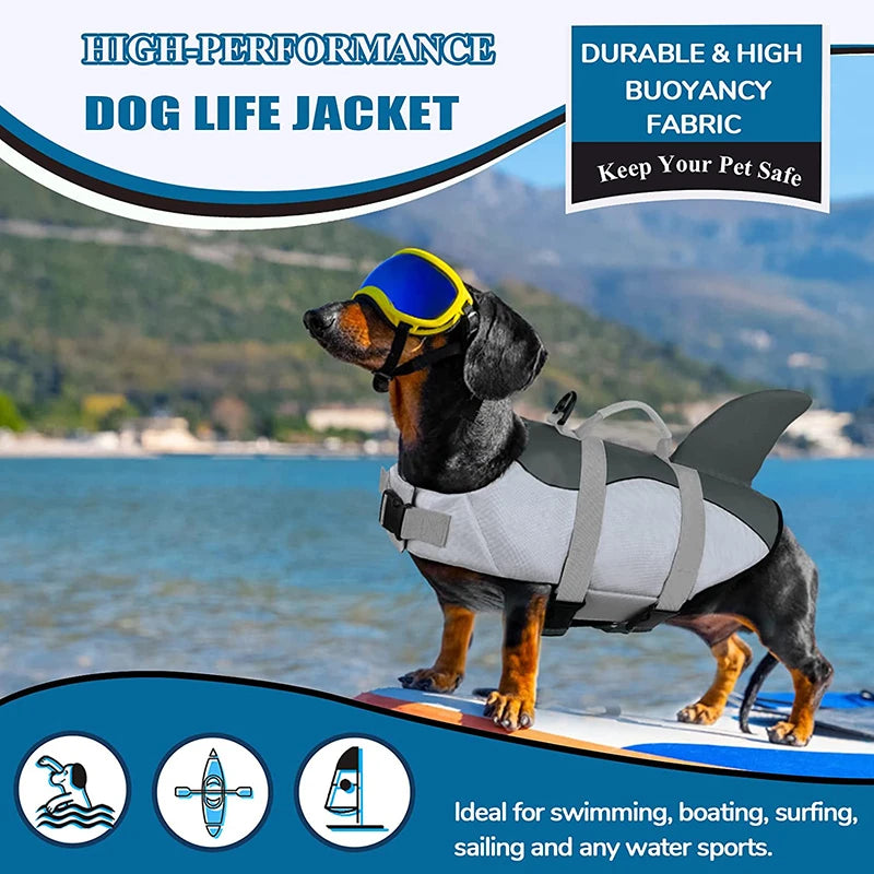 Shark Vest - Doggy Life Jackets. Middlepet™