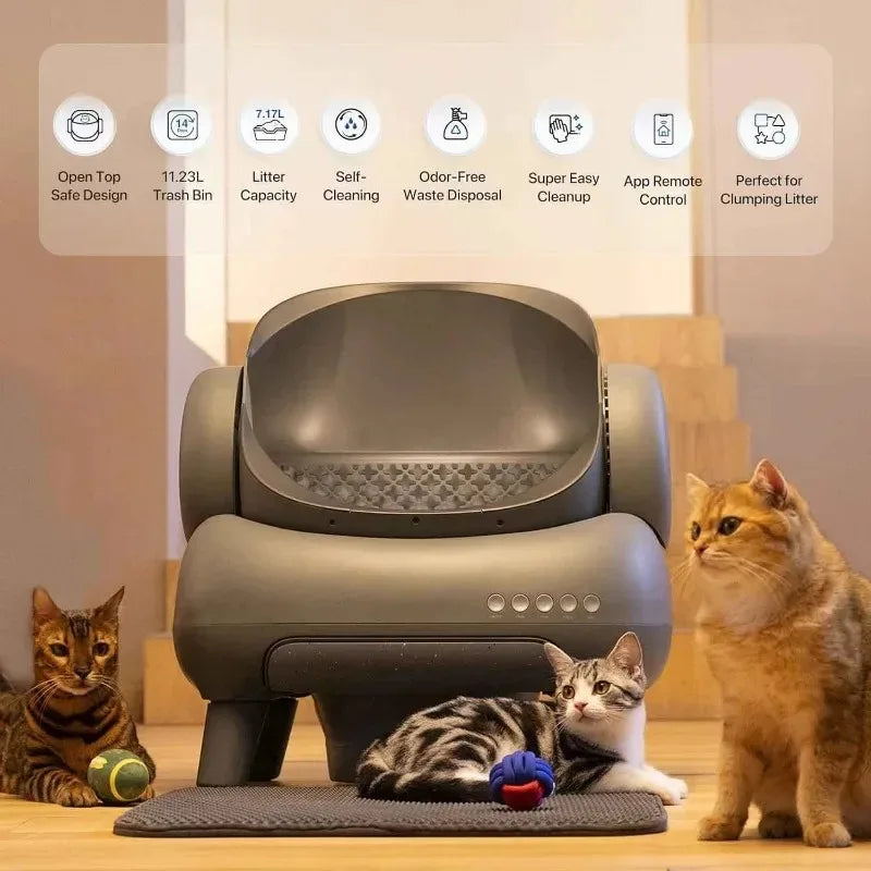 Middlepet™ M1 Open-Top Self-Cleaning Cat Litter Box