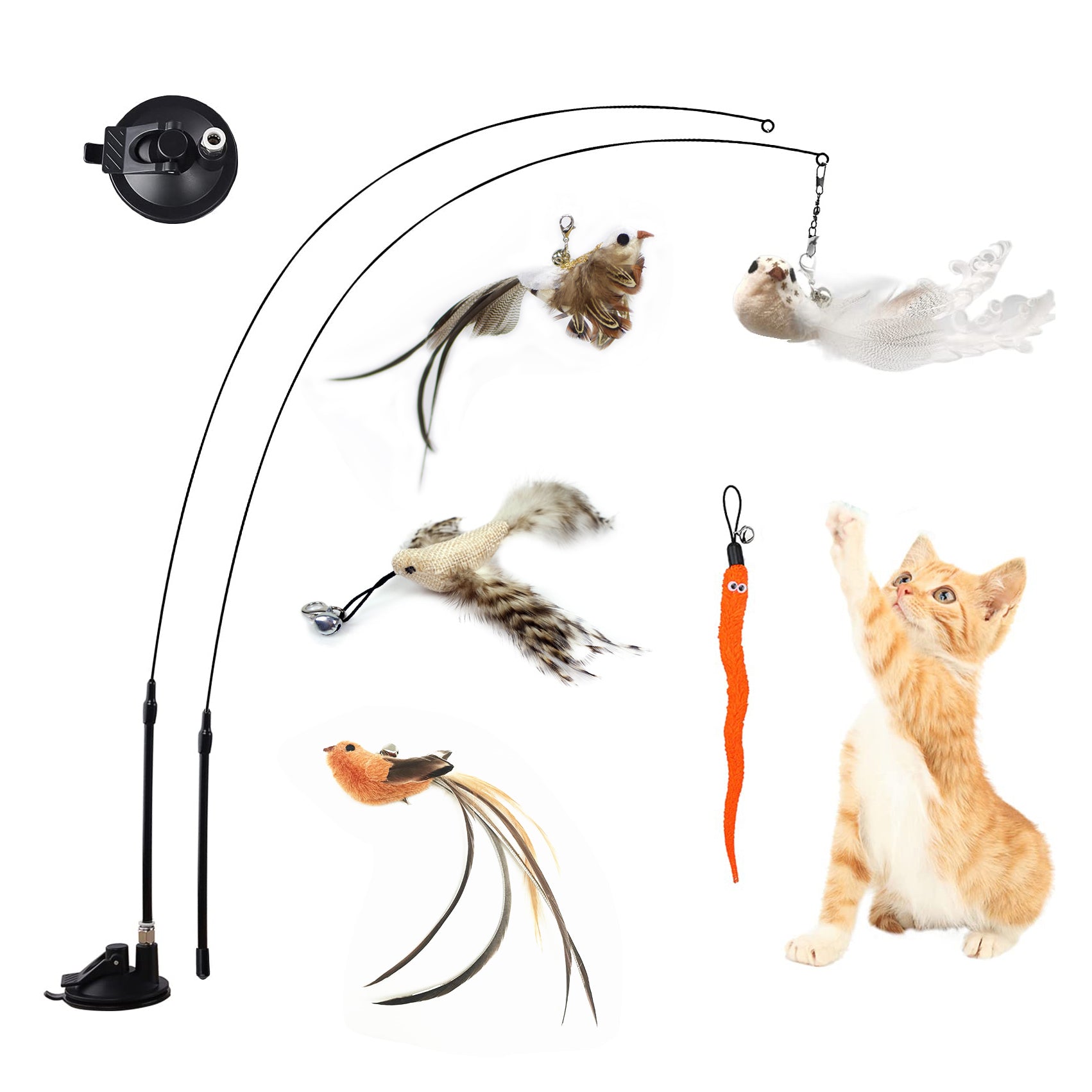 Middlepet™ Simulation Bird Interactive Cat Stick Toy