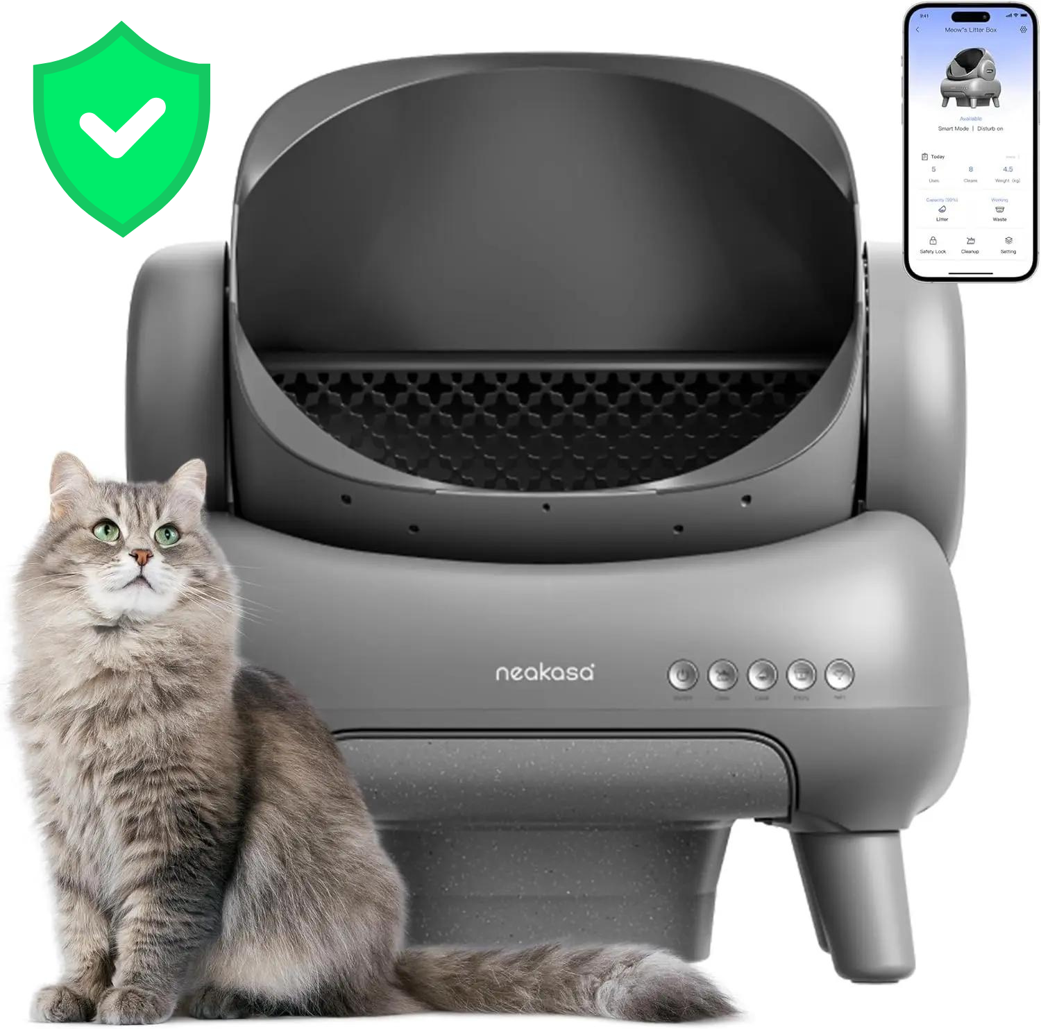 Middlepet™ M1 Open-Top Self-Cleaning Cat Litter Box